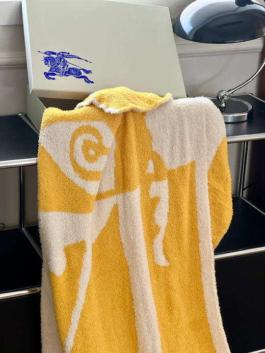 Bur战马双面用 四季通用提花盖毯。130*170 自己备注颜色。  黄色蓝色。 商品图1