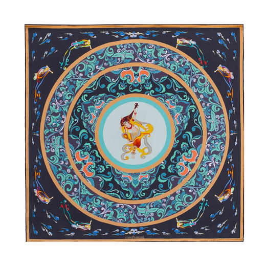 敦煌故事桑蚕丝春秋印花送礼中国风女丝巾 商品图10