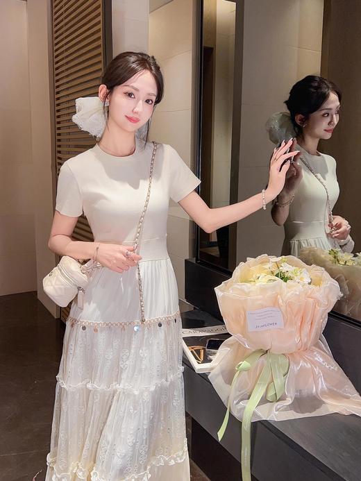 张心子【爱丽丝甜梦】夏款圆领品质显瘦气质连衣裙 U2503094 商品图1