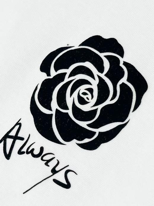 年中清仓--【NOIDARA品牌】植绒玫瑰短100%棉女款T恤1152-喜出 商品图3