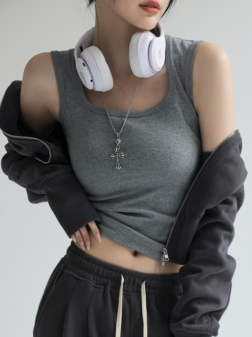 【买1送1 夏日BI备单品】高棉修身工字背心 高弹贴身 潮流百搭 副乳隐形 无感显瘦 怎么穿都好看 商品图3