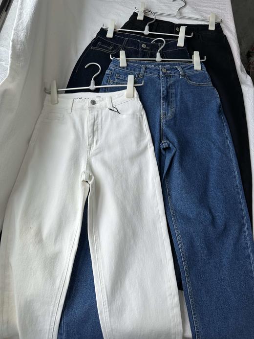 贝壳三 时尚百搭款高腰弹力锥形牛仔裤宽松阔腿遮肉休闲裤C041322 商品图8