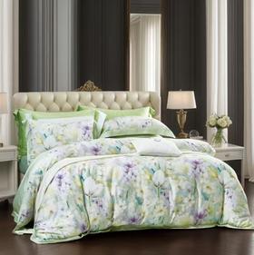 【富安娜】B座7F 莱赛尔床单四件/夏墨逸彩