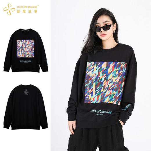 敦煌故事长袖t恤宽松版新棉时尚百搭夏青年 商品图2