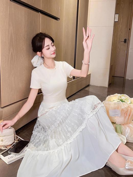 张心子【爱丽丝甜梦】夏款圆领品质显瘦气质连衣裙 U2503094 商品图7