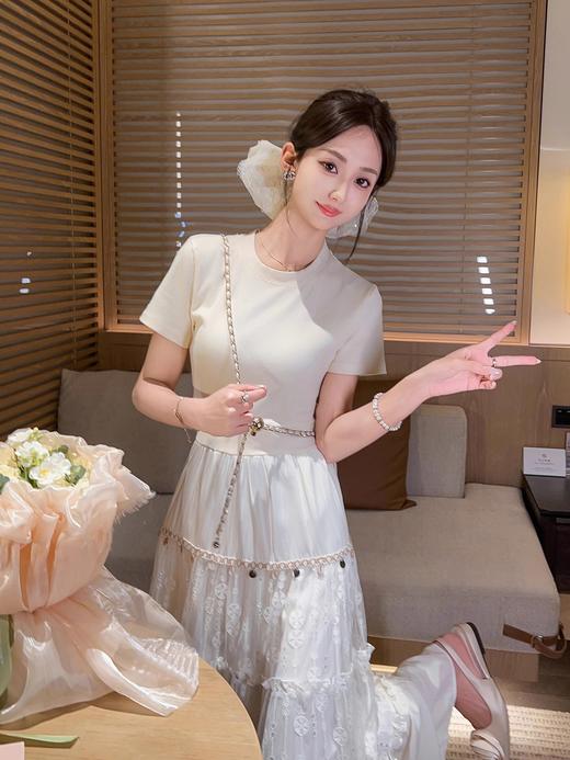 张心子【爱丽丝甜梦】夏款圆领品质显瘦气质连衣裙 U2503094 商品图6