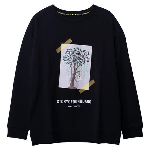 敦煌故事长袖t恤宽松版新棉时尚百搭夏青年 商品图3