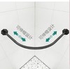 羽笑可伸缩弧形浴帘杆黑色90-130 商品缩略图3