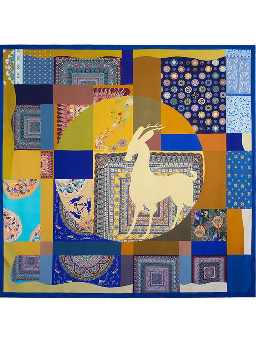 敦煌故事桑蚕丝春秋印花送礼中国风女丝巾 商品图3