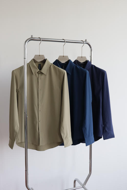 1U1U 弹力速干 运动休闲 薄款长袖衬衫 CS202 商品图0