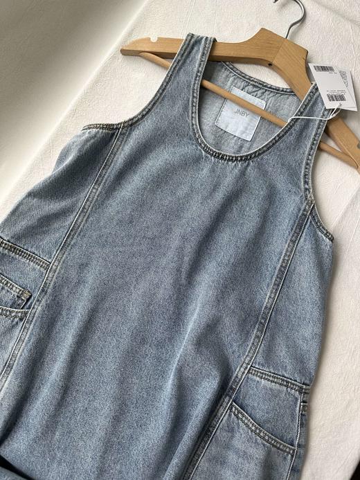 贝壳三 松弛感圆领无袖牛仔背带裙宽松廓形版背心连衣裙C041318 商品图13
