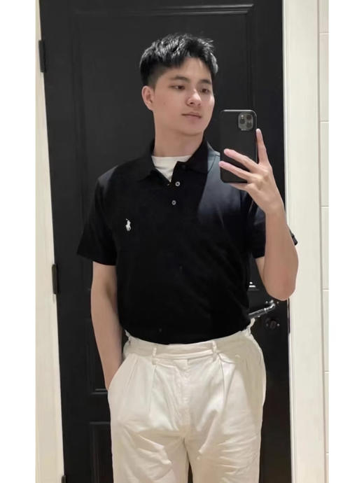 331-2渠道货 小马刺绣 商务休闲 超软糯 珠地棉 男士翻领polo短袖 老朱穿L 商品图6