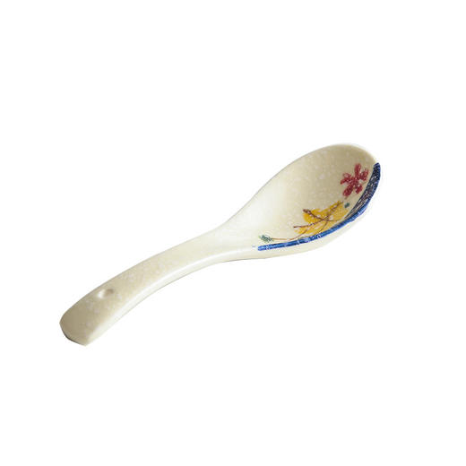 【出口陶瓷勺子】日式陶瓷勺子家用小汤勺高颜值釉下彩喝汤调羹甜品勺餐厅酒店餐具 商品图4