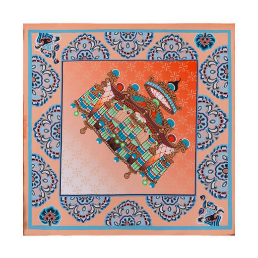 敦煌故事桑蚕丝春秋印花送礼中国风女丝巾 商品图6