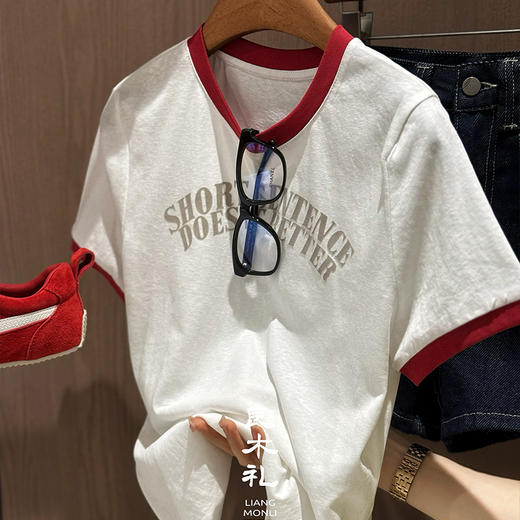 【部分现货】良木礼纯棉字母T恤（1143） 商品图1