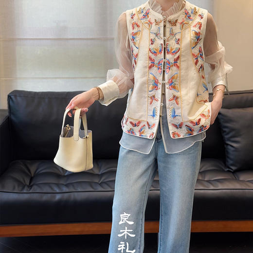 【不退不换】【现货】良木礼国风桑蚕丝马甲（280866） 商品图0