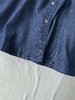 贝壳三 牛仔单排扣翻领收腰连衣裙气质通勤短袖A字裙C041319 商品缩略图11