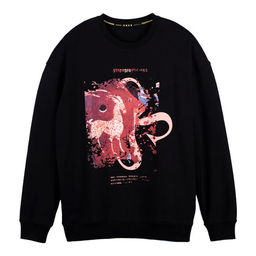 敦煌故事长袖t恤宽松版新棉时尚百搭夏青年 商品图3