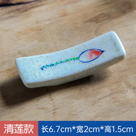 【出口筷勺托架】日式陶瓷筷子架家用勺子托架筷托餐厅酒店摆台餐具釉下彩和风筷枕 商品图5