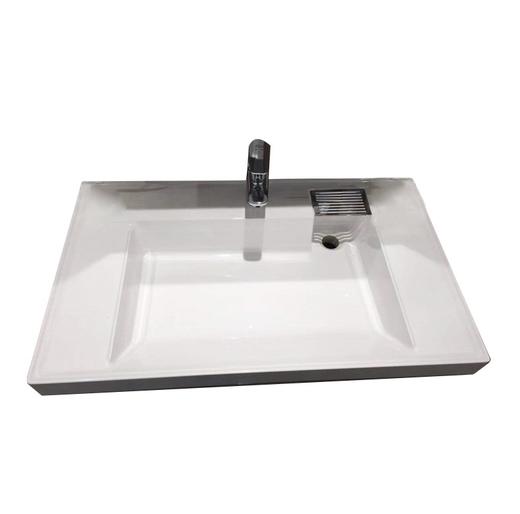 美标乐居现代大理石一体盆700白色单孔 商品图2