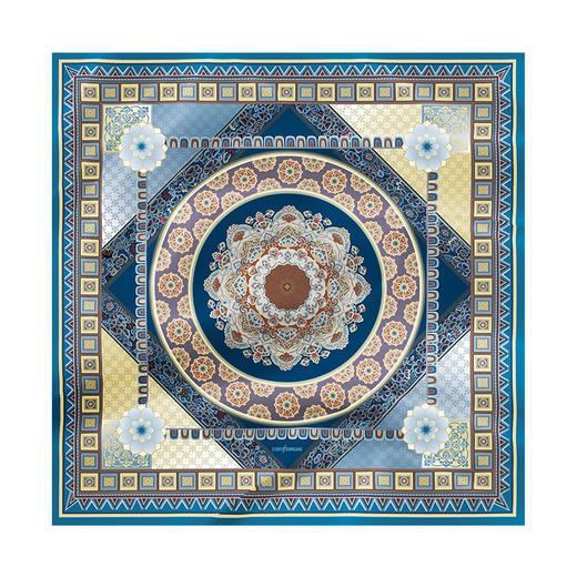 敦煌故事桑蚕丝印花送礼中国风女丝巾 商品图3