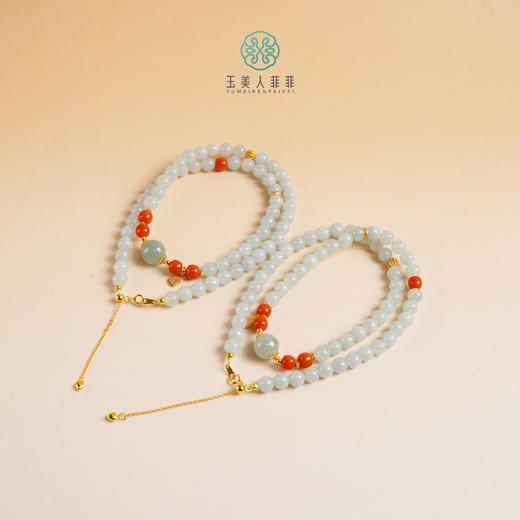 【春日珠宝】玉美人菲菲-S925翡翠圆珠项链约7mm*多样性发一 商品图0