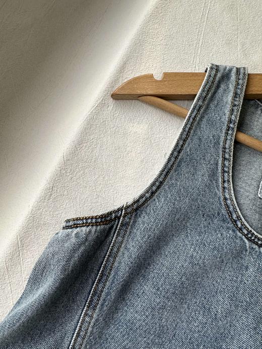 贝壳三 松弛感圆领无袖牛仔背带裙宽松廓形版背心连衣裙C041318 商品图12