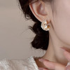 JU-HD-0013白色花朵珍珠耳环女2025新款气质高级感耳钉法式简约时尚精致耳饰 商品缩略图3