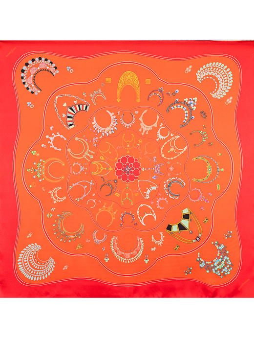 敦煌故事桑蚕丝春秋印花送礼中国风女丝巾 商品图3