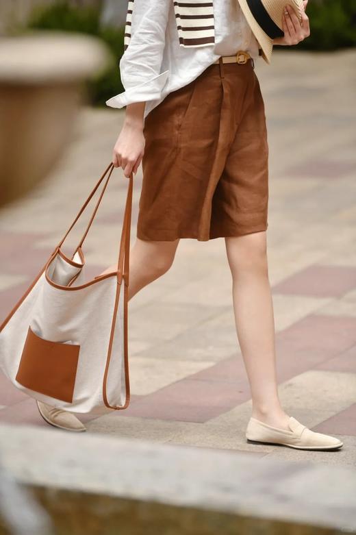 【高品质私服】【IC亚麻混纺弹力斜纹短裤】复古轻舒 柔软适弹 柔亮挺括G1298-CC【无标出货 介意慎拍】 商品图1