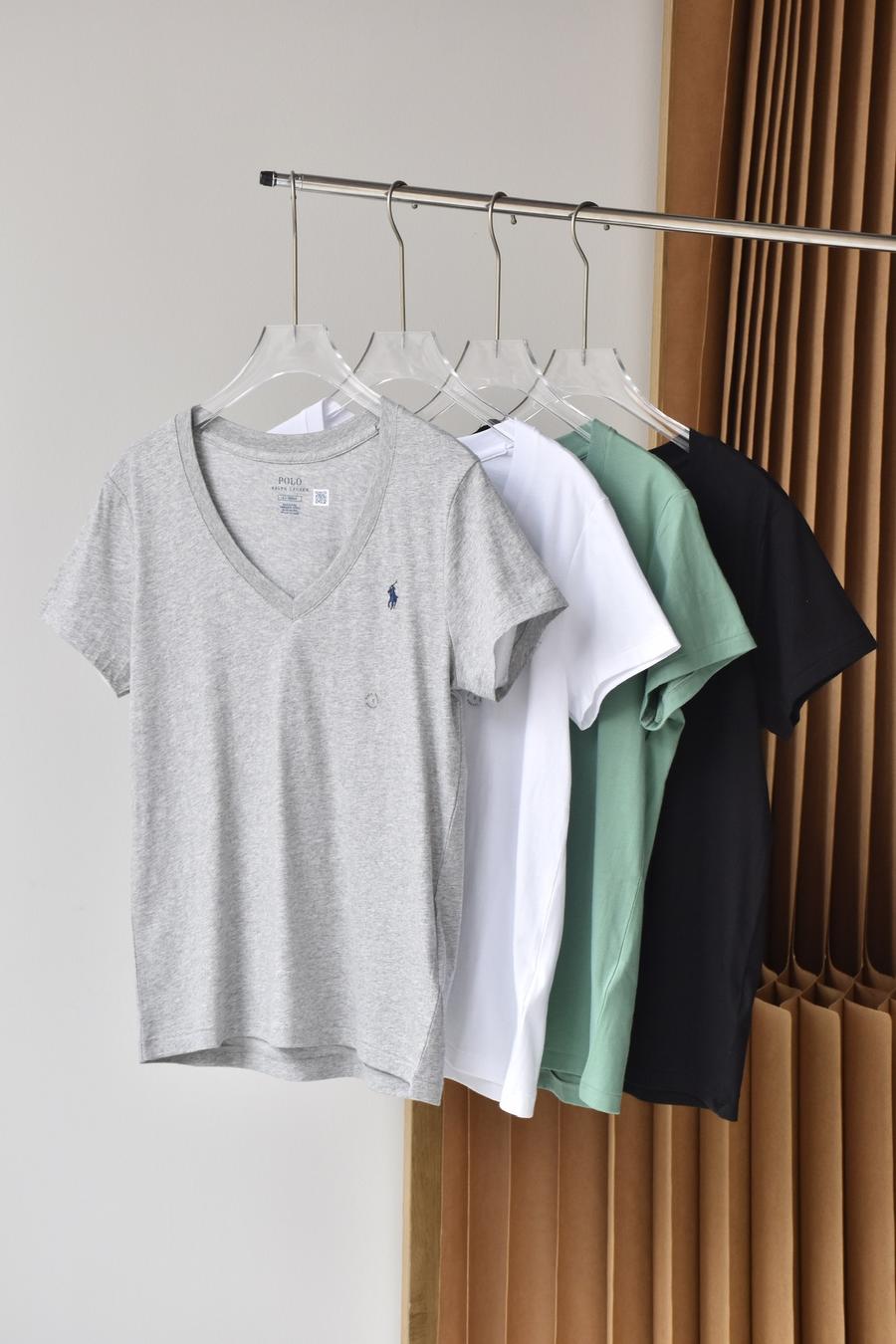 RalphLauren/拉夫劳伦老钱风v领短袖T恤（SS）