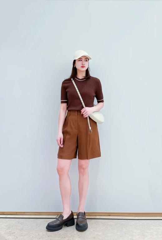 【高品质私服】【IC亚麻混纺弹力斜纹短裤】复古轻舒 柔软适弹 柔亮挺括G1298-CC【无标出货 介意慎拍】 商品图5