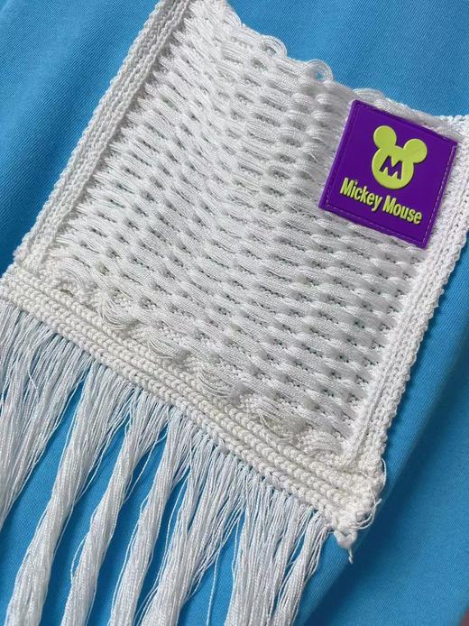 7.7清货，能接受不退拍【特卖T恤】米奇编织口袋流苏圆领T恤-喜出 商品图3