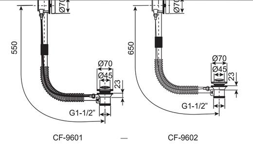 美标美标旋转式浴缸排水器CF-9601.005.50 商品图6