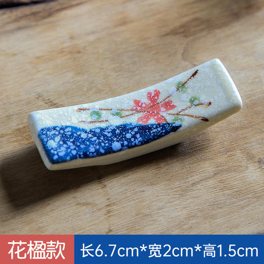 【出口筷勺托架】日式陶瓷筷子架家用勺子托架筷托餐厅酒店摆台餐具釉下彩和风筷枕 商品图6