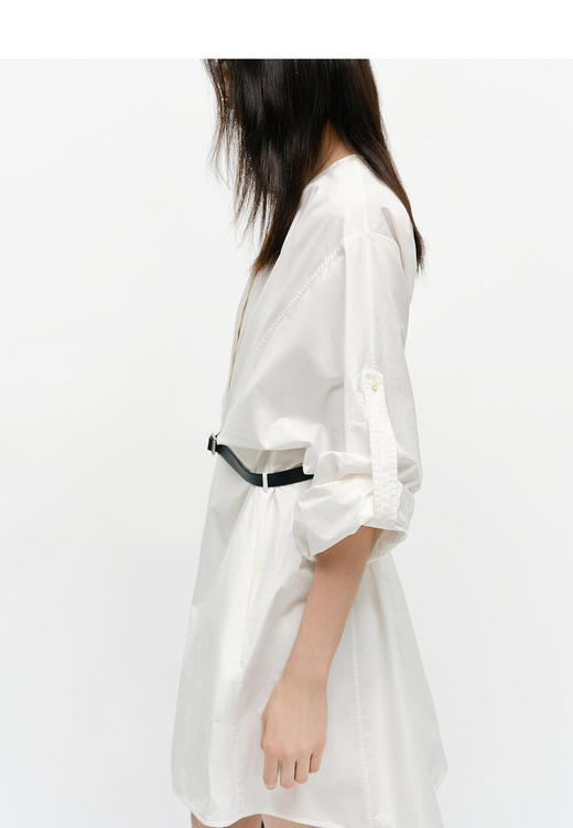【高品质私服】【MC简白棉卷袖廓形腰带衬衫连衣裙】兼顾日常实穿性与品质感G1289-CC【无标出货 介意慎拍】 商品图12