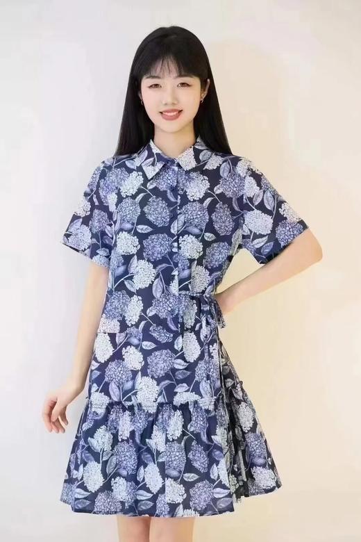 【高品质私服】【IC抗皱全棉印花布中长连衣裙】简约大方，展现出于练与优雅的气质G1314-CC【无标出货 介意慎拍】 商品图1
