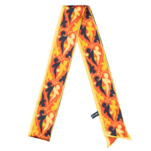 敦煌故事桑蚕丝春秋印花送礼中国风女领秀窄条丝巾 商品图14