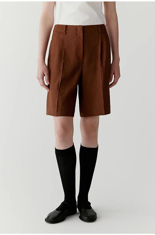 【高品质私服】【IC亚麻混纺弹力斜纹短裤】复古轻舒 柔软适弹 柔亮挺括G1298-CC【无标出货 介意慎拍】 商品图7