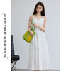 VICTORIA&VERA夏季“白月光”系列立体绣花V领吊带连衣裙蛋糕层次裙摆 商品缩略图6