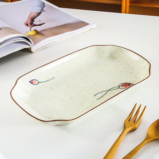 【出口陶瓷鱼盘】中式大号陶瓷鱼盘家用厨房长方形蒸鱼深盘餐厅饭店釉下彩餐具菜盘 商品图3