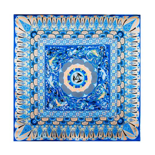 敦煌故事桑蚕丝印花送礼中国风女丝巾 商品图1