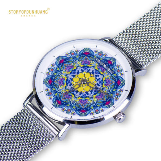敦煌故事原创国潮腕表超薄大表盘九色鹿金属情侣手表 商品图3