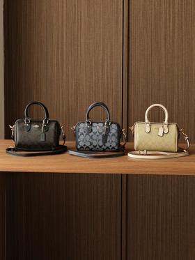 Coach蔻驰女包越南进口材料原厂五金出货RowanPVC新波士顿水桶mini手提斜挎枕头包（SS）