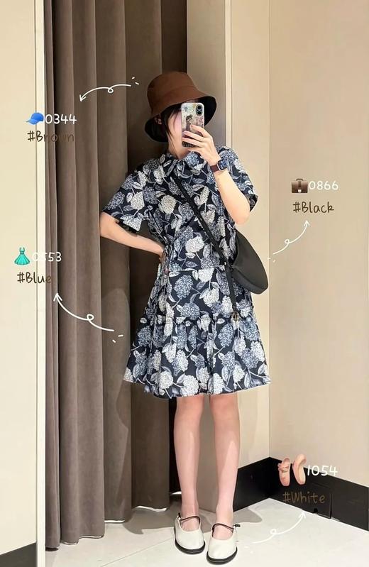 【高品质私服】【IC抗皱全棉印花布中长连衣裙】简约大方，展现出于练与优雅的气质G1314-CC【无标出货 介意慎拍】 商品图8