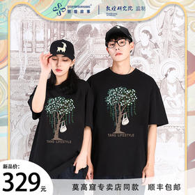 敦煌故事短袖t恤宽松版新棉时尚百搭夏青年