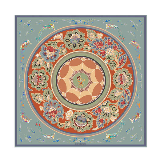 敦煌故事桑蚕丝春秋印花送礼中国风女丝巾 商品图8