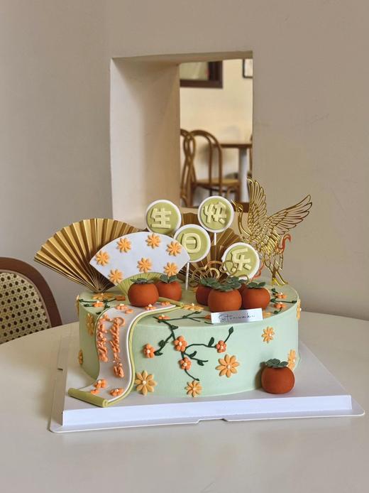 国风祝寿发财蛋糕 商品图0