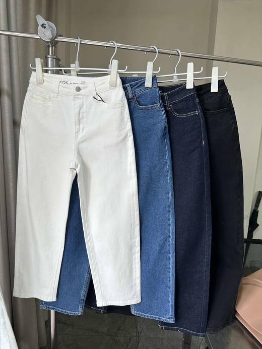 贝壳三 时尚百搭款高腰弹力锥形牛仔裤宽松阔腿遮肉休闲裤C041322 商品图0