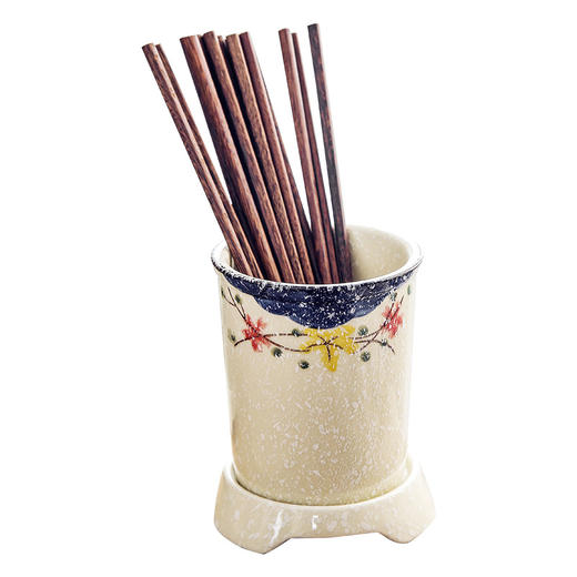 【出口陶瓷筷子笼】创意家用陶瓷筷子筒中式复古勺子筷笼厨房沥水餐具收纳刀叉筷子篓 商品图5